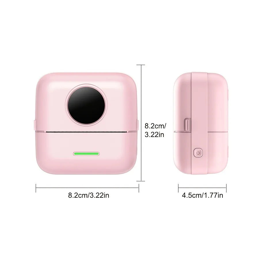 Mini Portable Printer, HD Inkless Label Printing, 203dpi High Resolution for Photos, Text, Labels, To-Do Lists, Sticky Notes