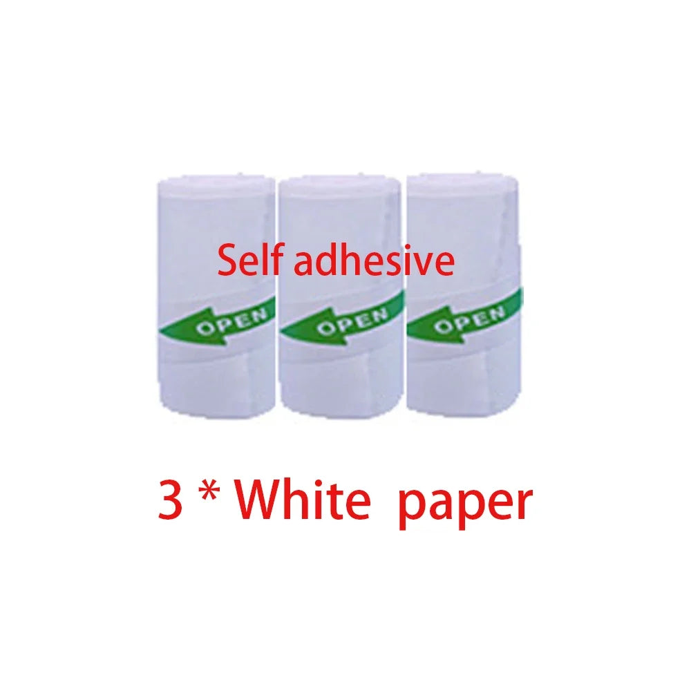 Mini Printer Paper Self-adhesive Thermal Papers HD Color Label Printers Wireless Label printer Inkless Printing Universal 57mm