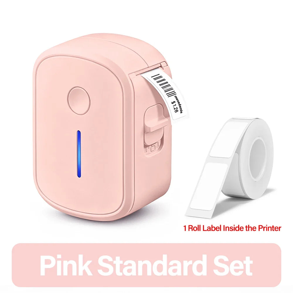 Mini Portable Label Printer Bluetooth Inkless Self-adhesive Labels Thermal Printer Sticker Maker Adhesive Mini Labeling Machine