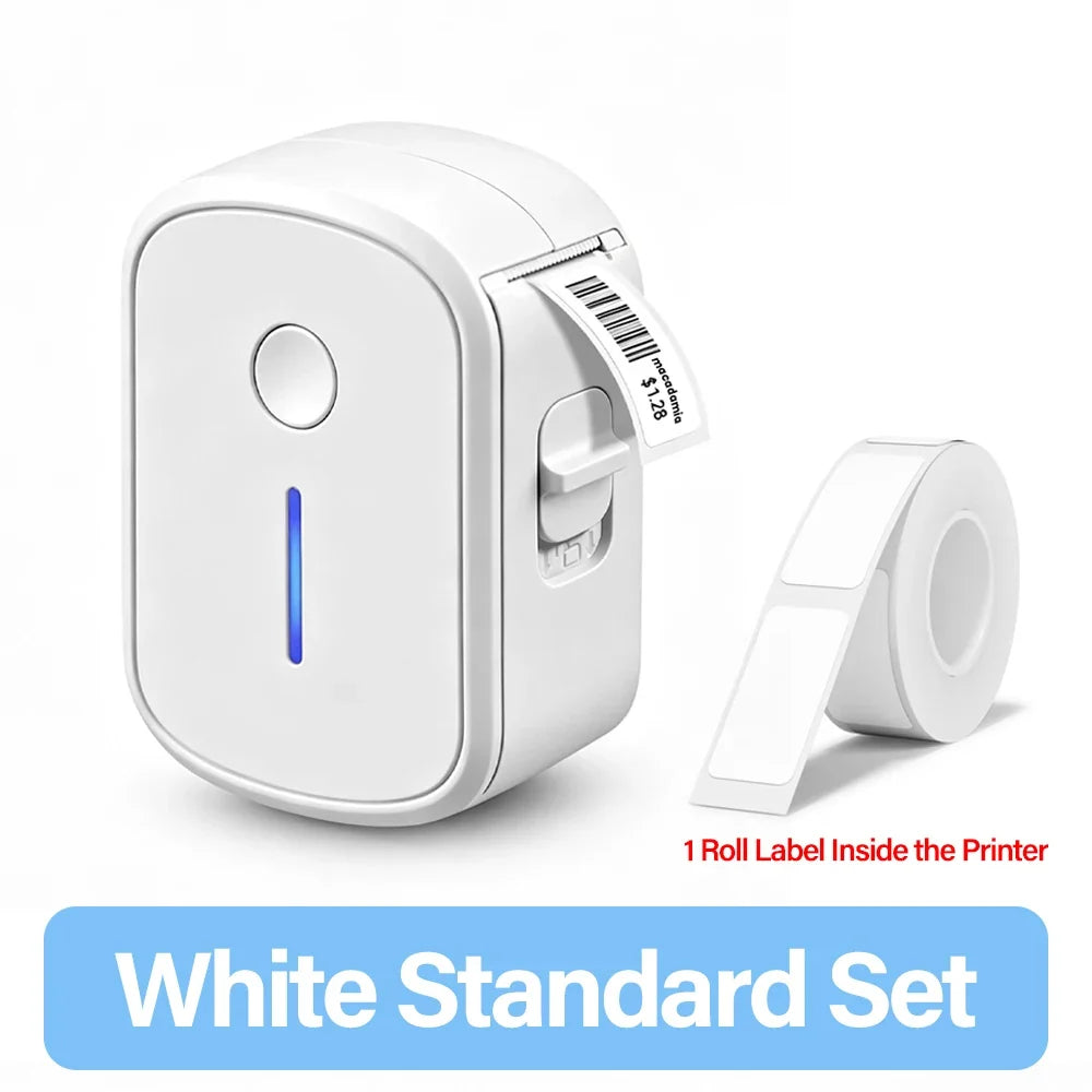 Mini Portable Label Printer Bluetooth Inkless Self-adhesive Labels Thermal Printer Sticker Maker Adhesive Mini Labeling Machine