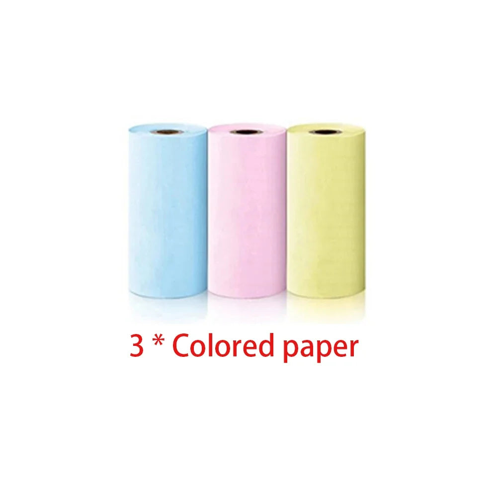 Mini Printer Paper Self-adhesive Thermal Papers HD Color Label Printers Wireless Label printer Inkless Printing Universal 57mm
